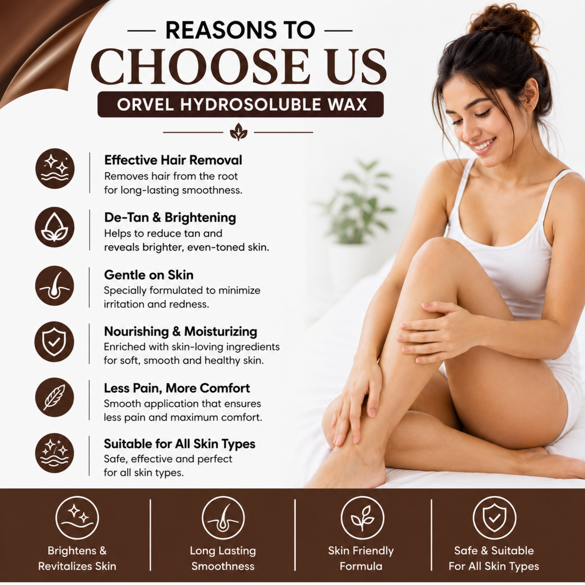 Chocolate Hydro Soluble Wax (800ml)
