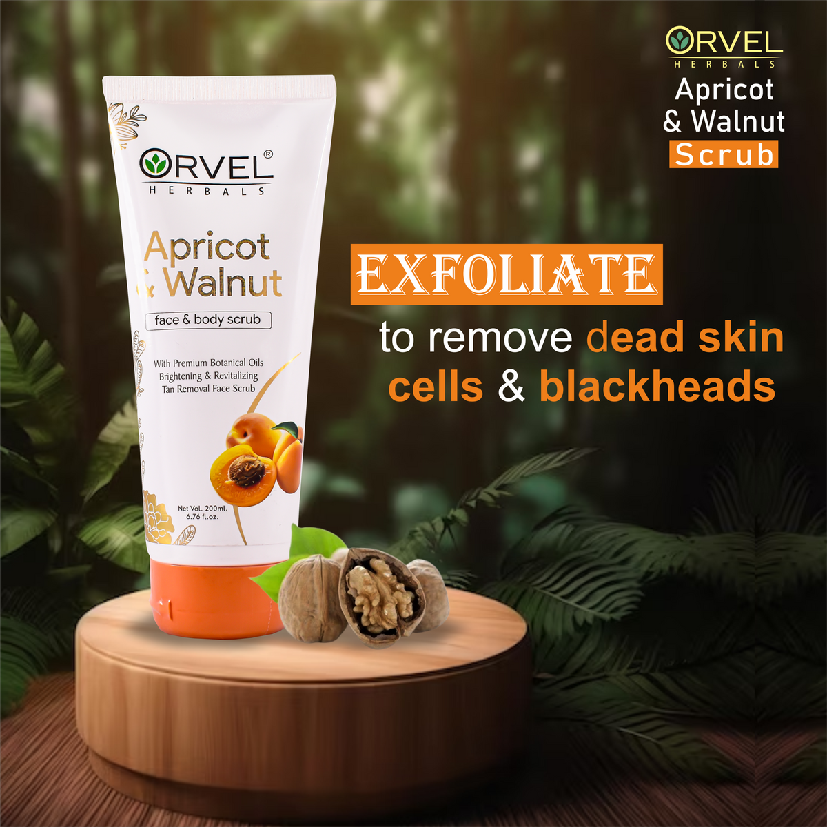 Apricot & Walnut Scrub (200ml)