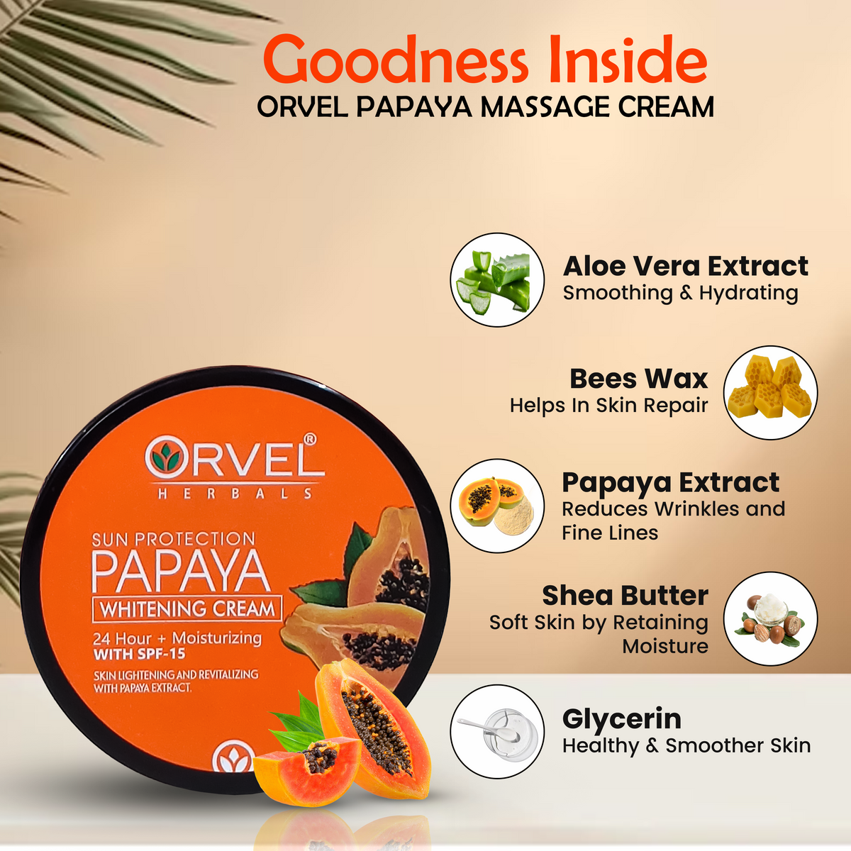 Papaya Whitening Cream (200ml)