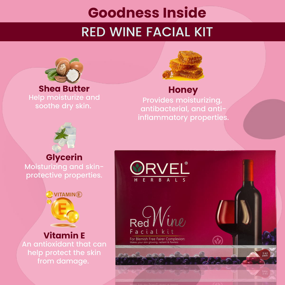 Red Wine Facial Kit (410ml)
