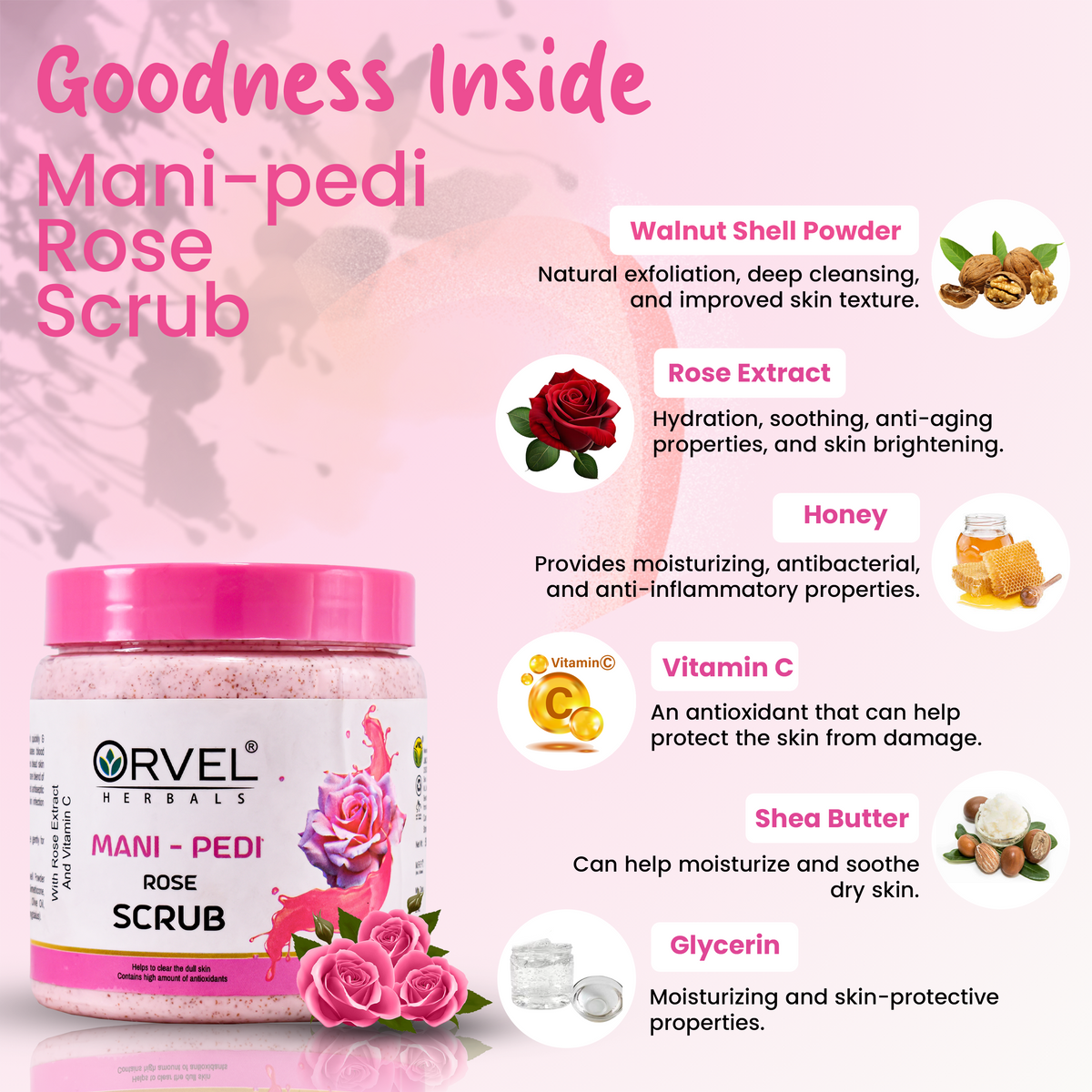 Mani-Pedi Rose Scrub
