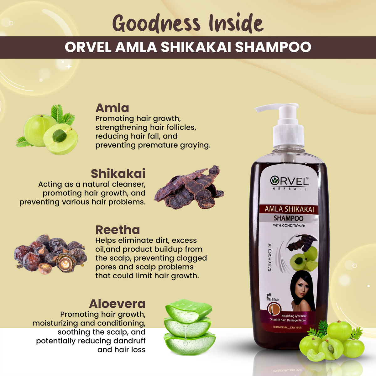 Amla Shikakai Shampoo (500ml)