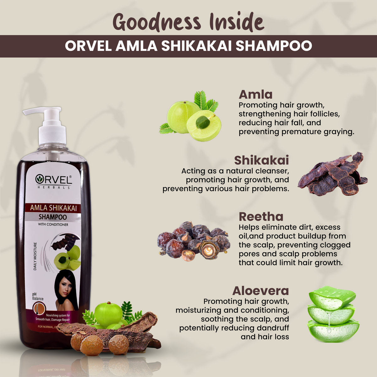 Amla Shikakai Shampoo (1,000ml)