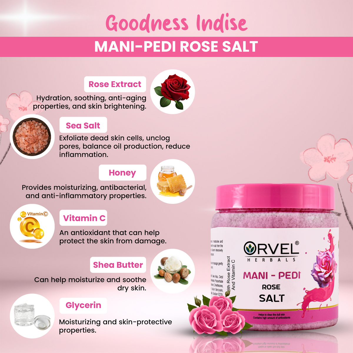 Mani-Pedi Rose Salt