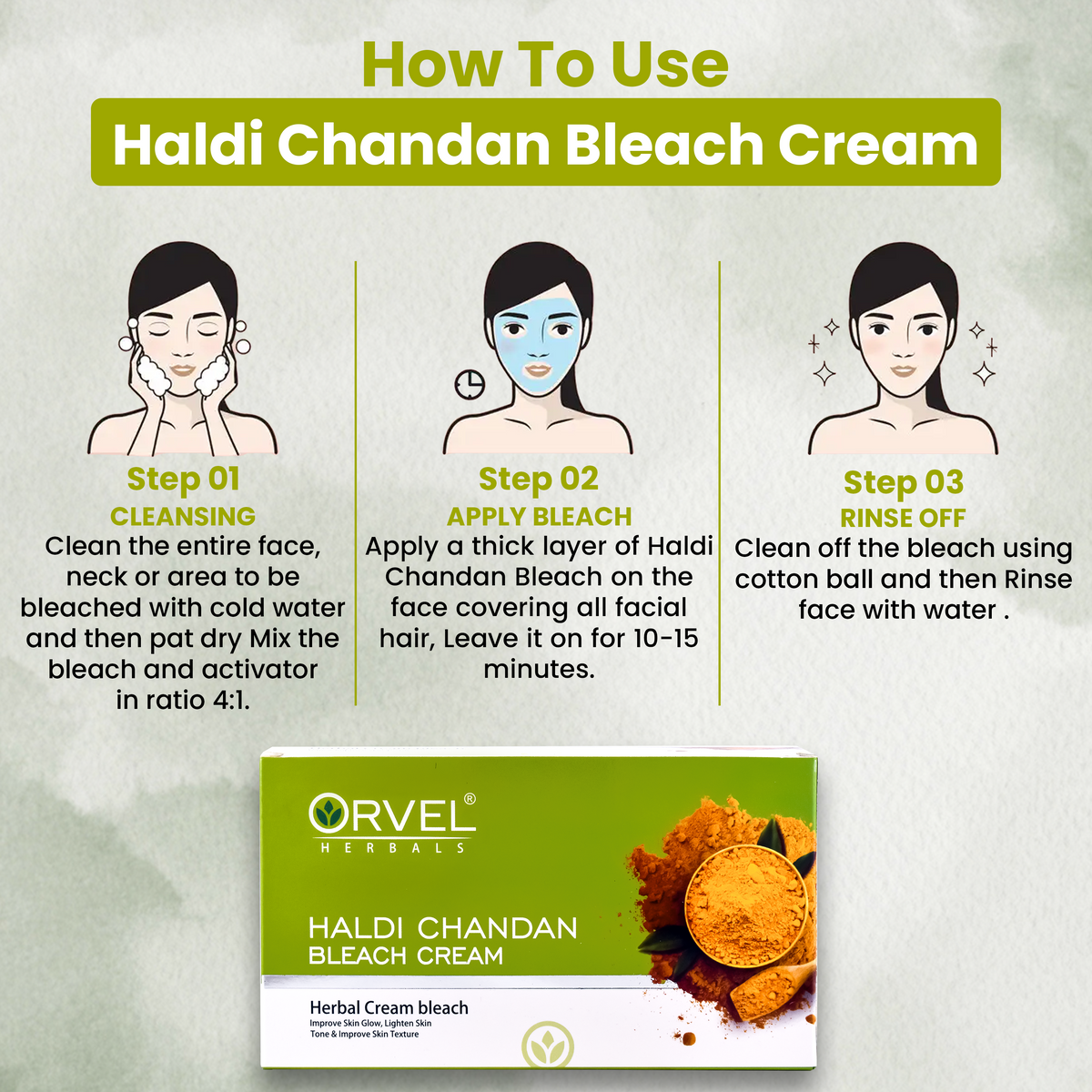 Haldi Chandan Bleach Cream (300ml)