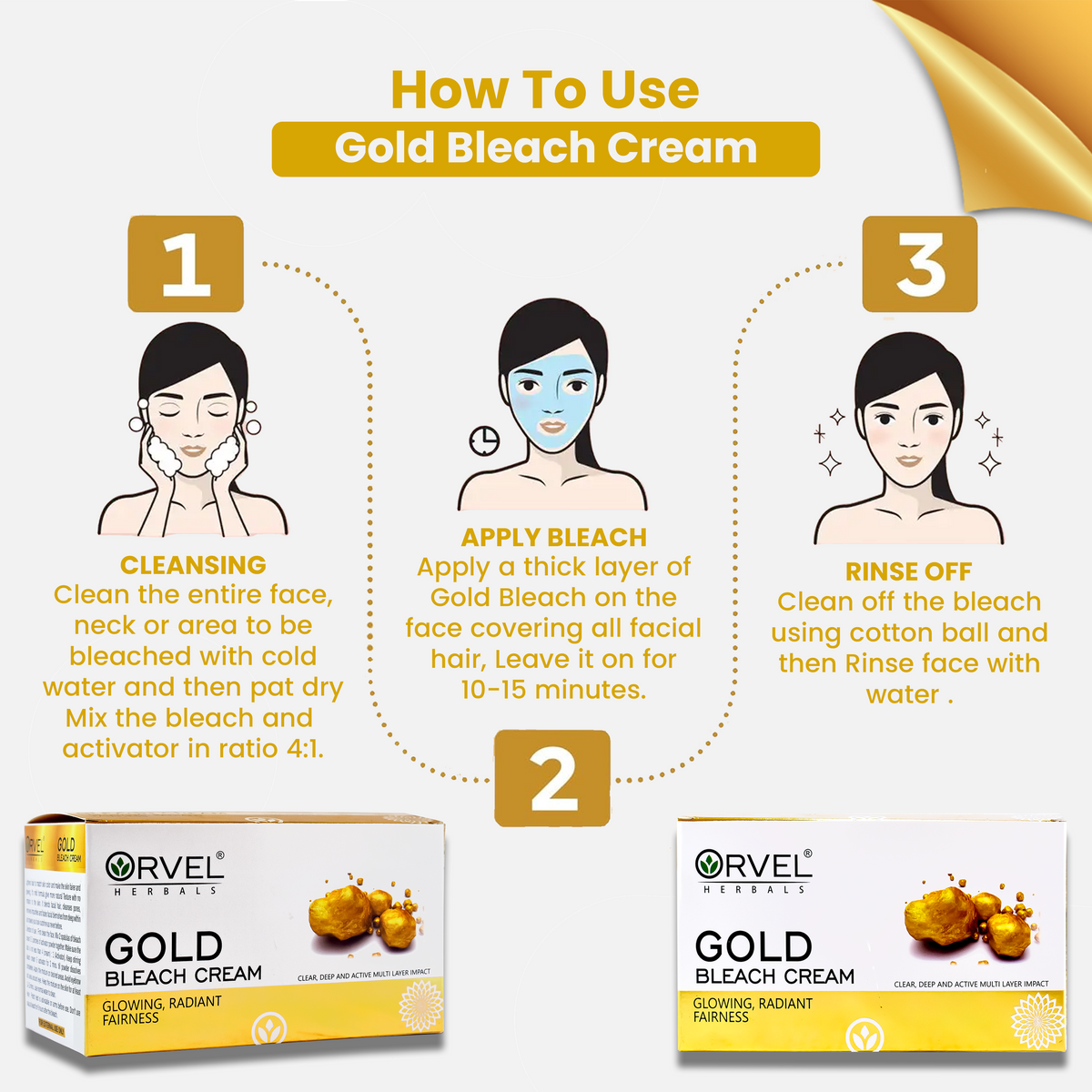 Gold Bleach Cream (300ml)