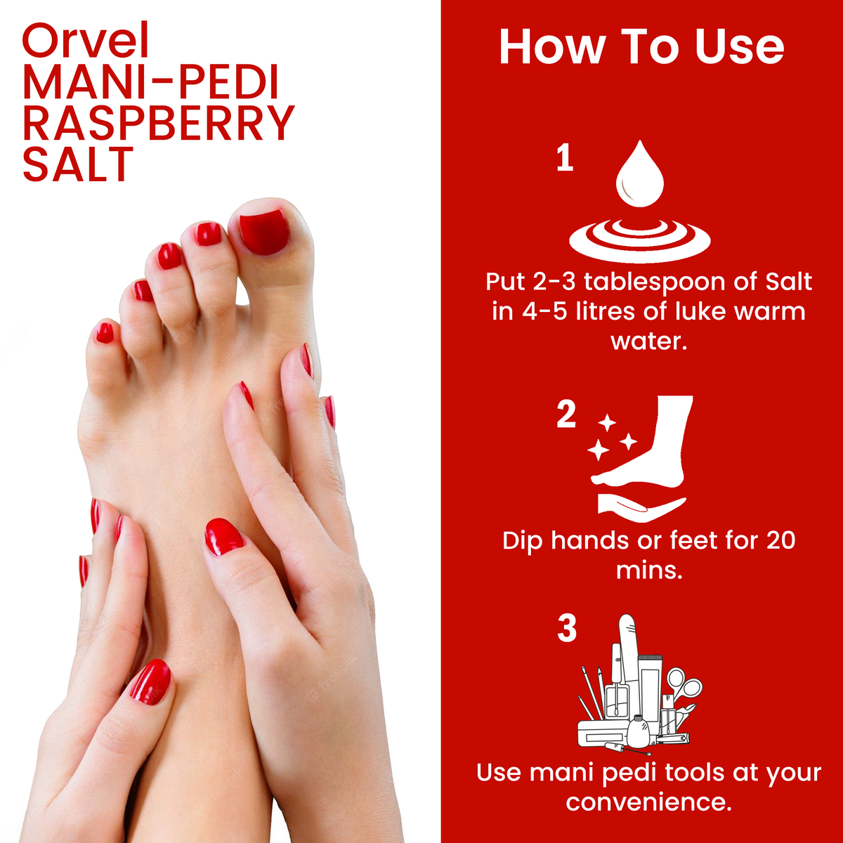 Mani-Pedi Raspberry Salt