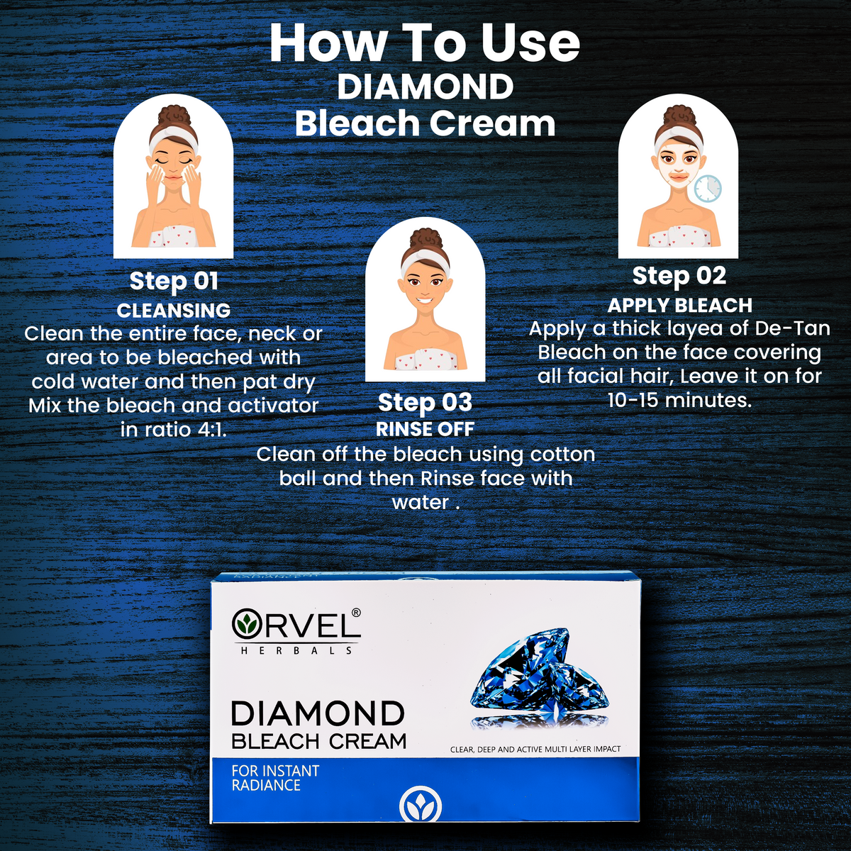 Diamond Bleach Cream (300ml)