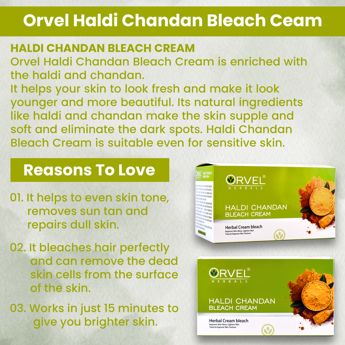 Haldi Chandan Bleach Cream (300ml)