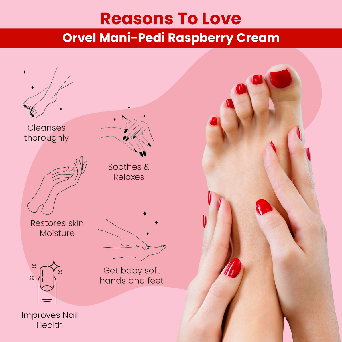 Mani-Pedi Raspberry Cream