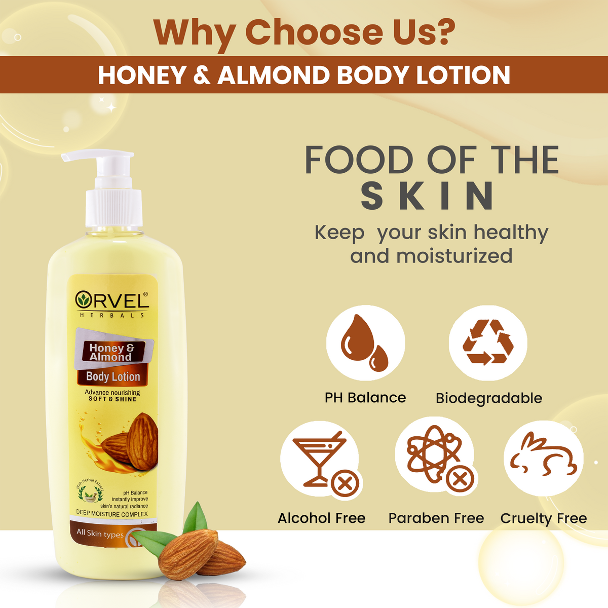 Honey & Almond Body Lotion (500ml)