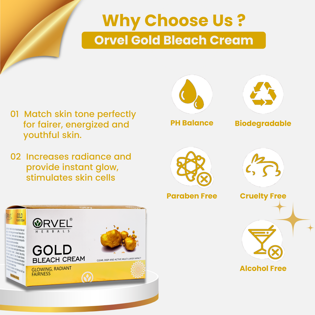 Gold Bleach Cream (300ml)