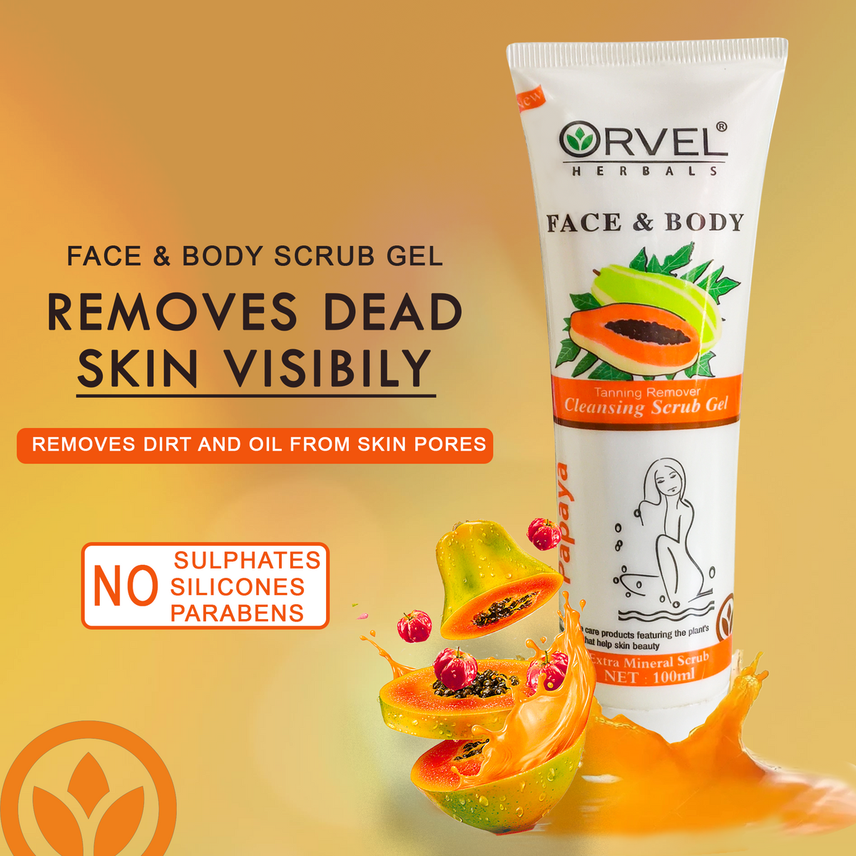Papaya Cleansing Scrub Gel (100ml)